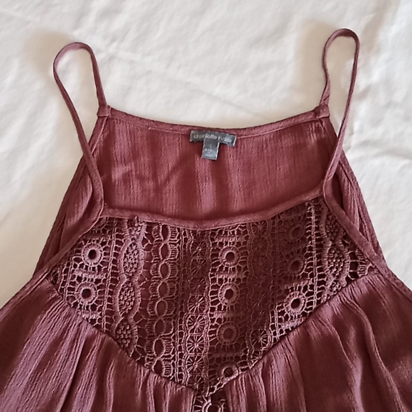 Charlotte Russe Small Spaghetti Strap Blouse. Dark Rose. - Picture 2 of 13